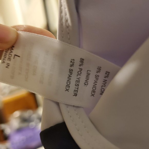 SWIM IN AQUA, Polka Dot Tankini w/ Black Bottom set, size L(12/14) - Picture 5 of 8